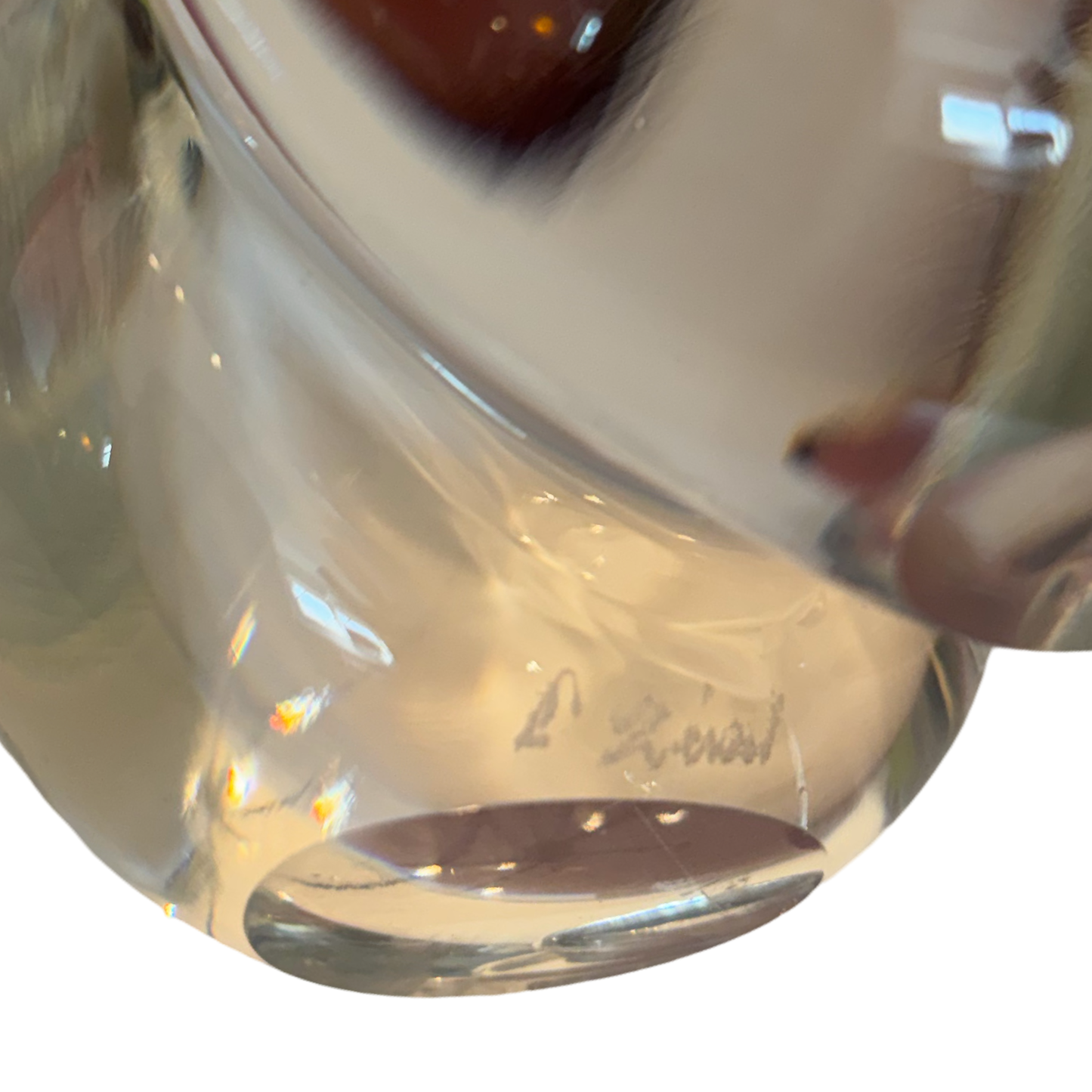 Pair of Hand-blown Crystal Candlesticks