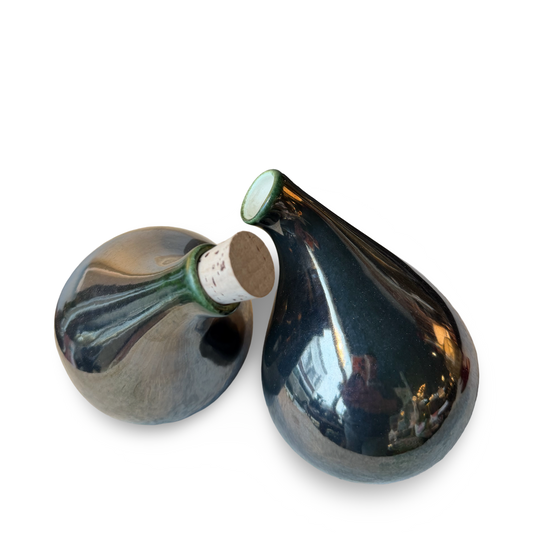 Gunmetal Oil and Vinegar cruet set