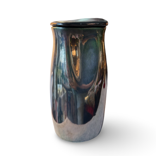 Gunmetal lidded Icebox Carafe