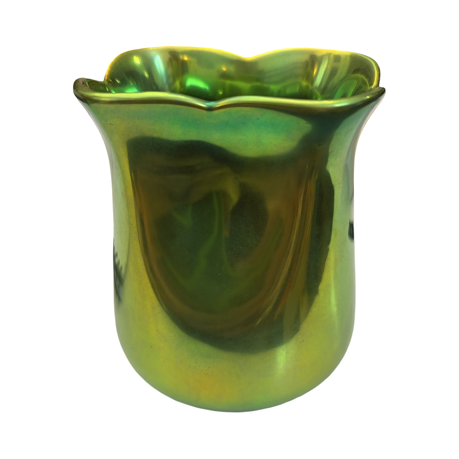 Small Green Zsolnay Porcelain Vessel