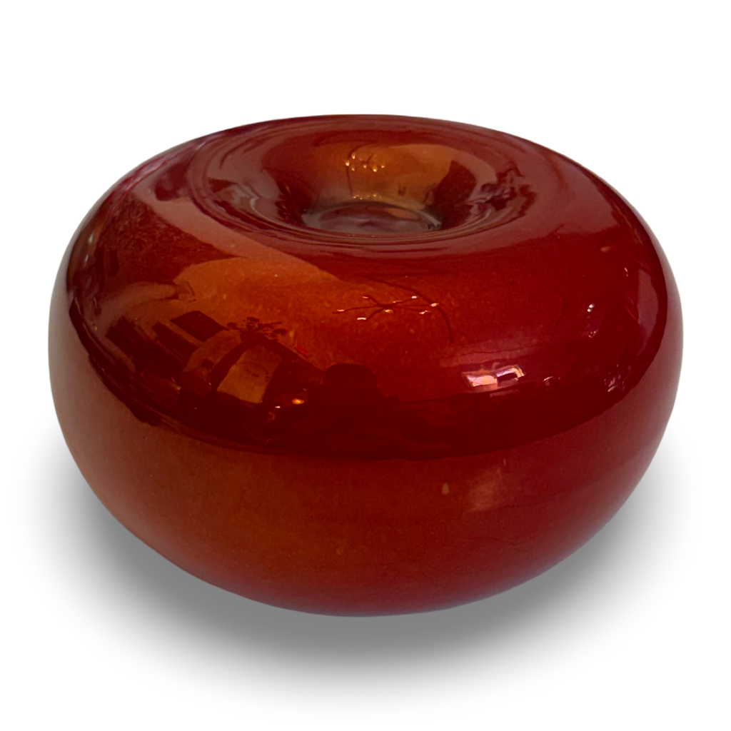 Small Red “Apple” Zsolnay Candleholder