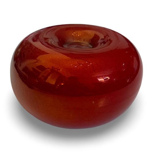 Small Red “Apple” Zsolnay Candleholder