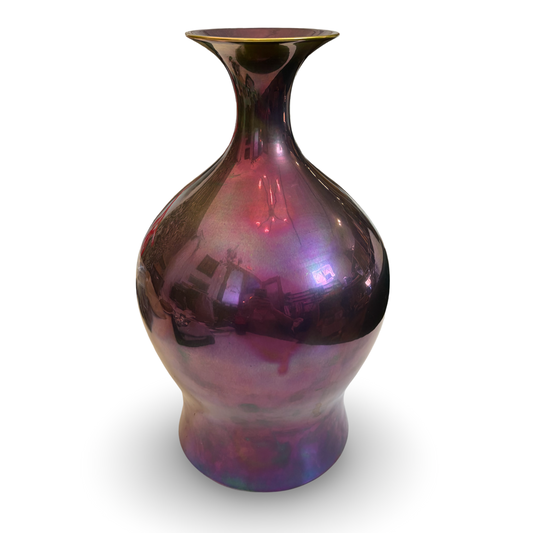 Large Purple Zsolnay Vase