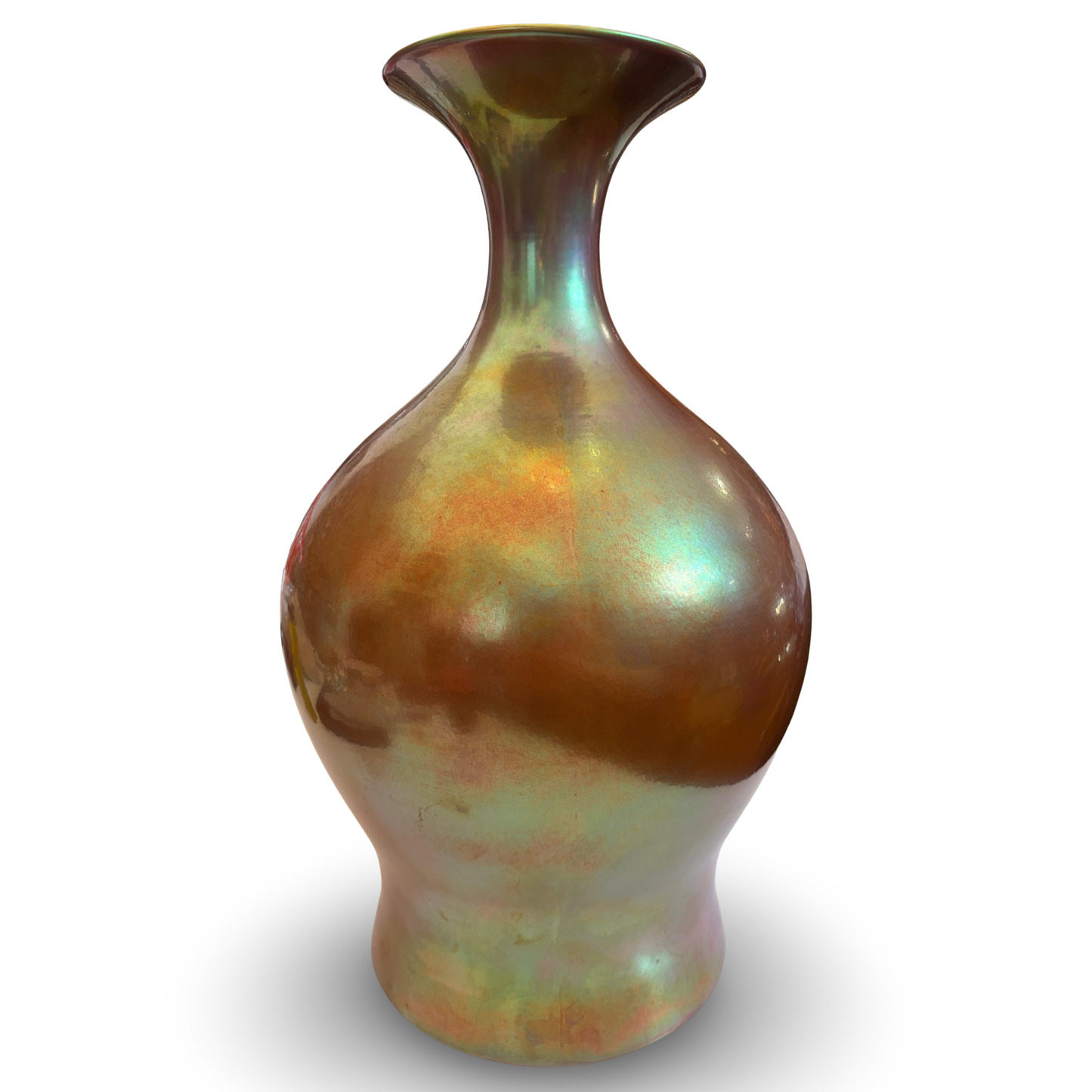 Large Copper Color Zsolnay Vase