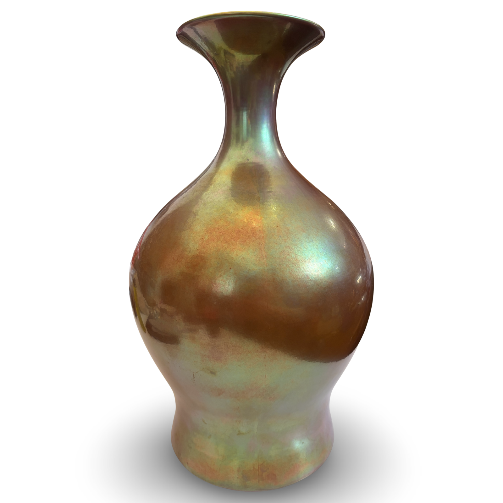 Large Copper Color Zsolnay Vase