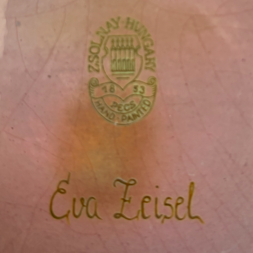 Large Green Zsolnay Vase