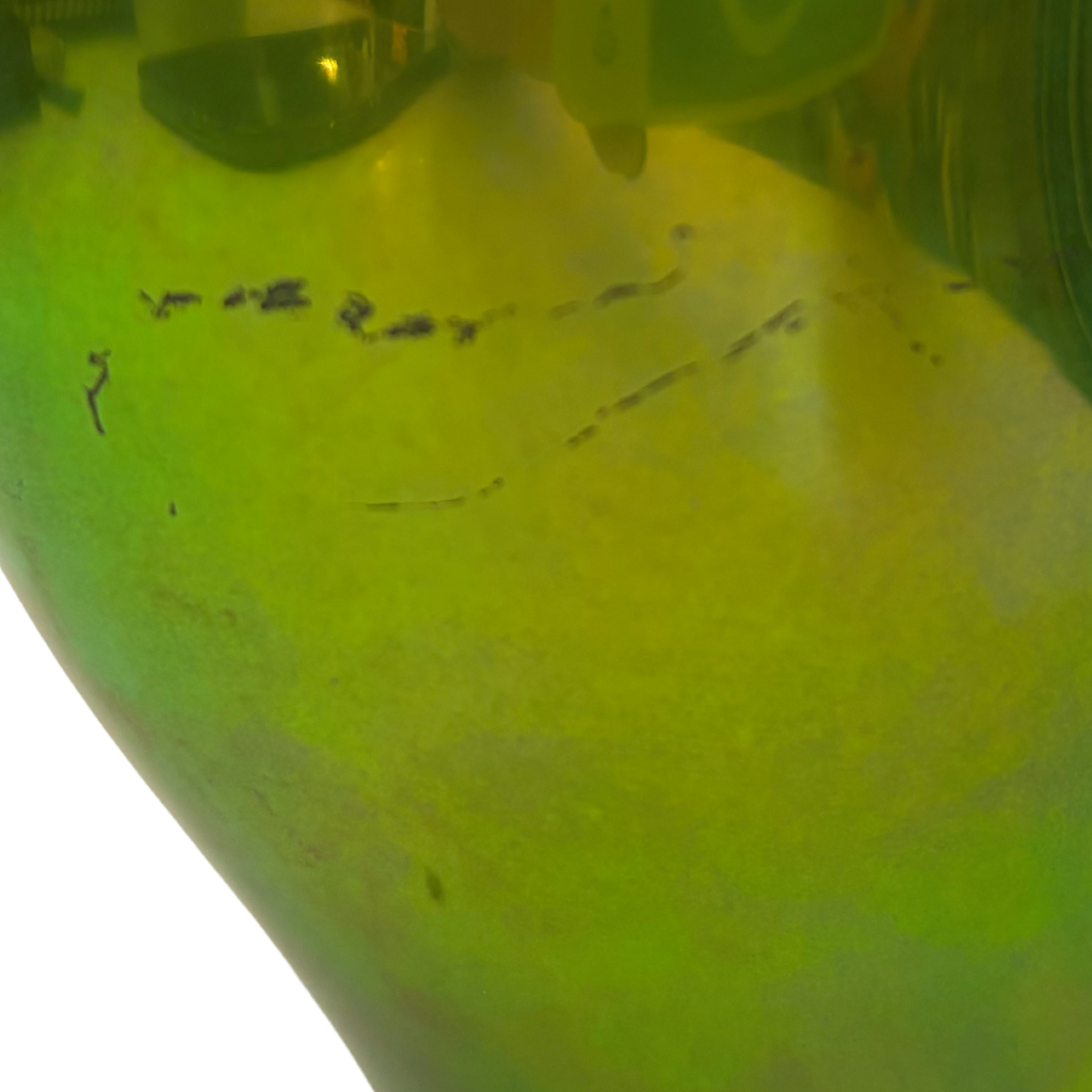 Green Zsolnay, Belly Button Vase