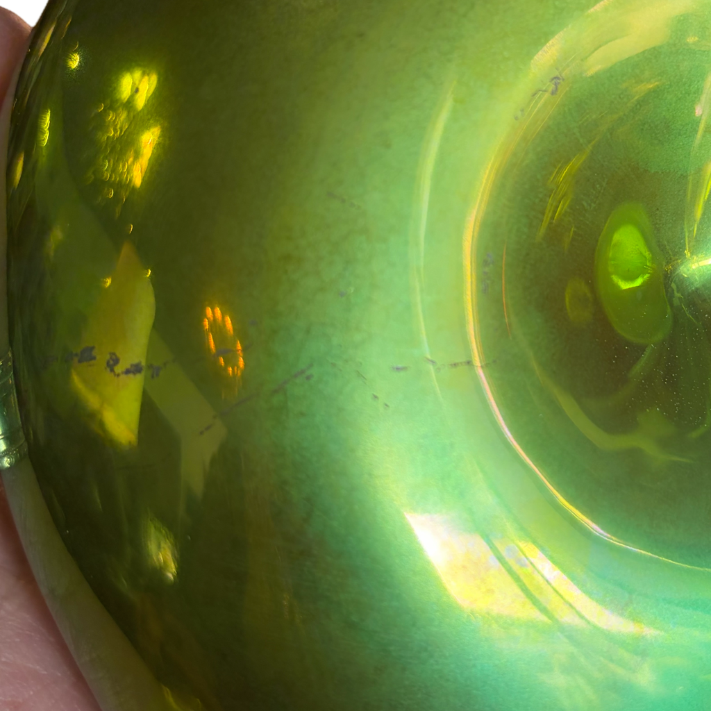 Green Zsolnay, Belly Button Vase