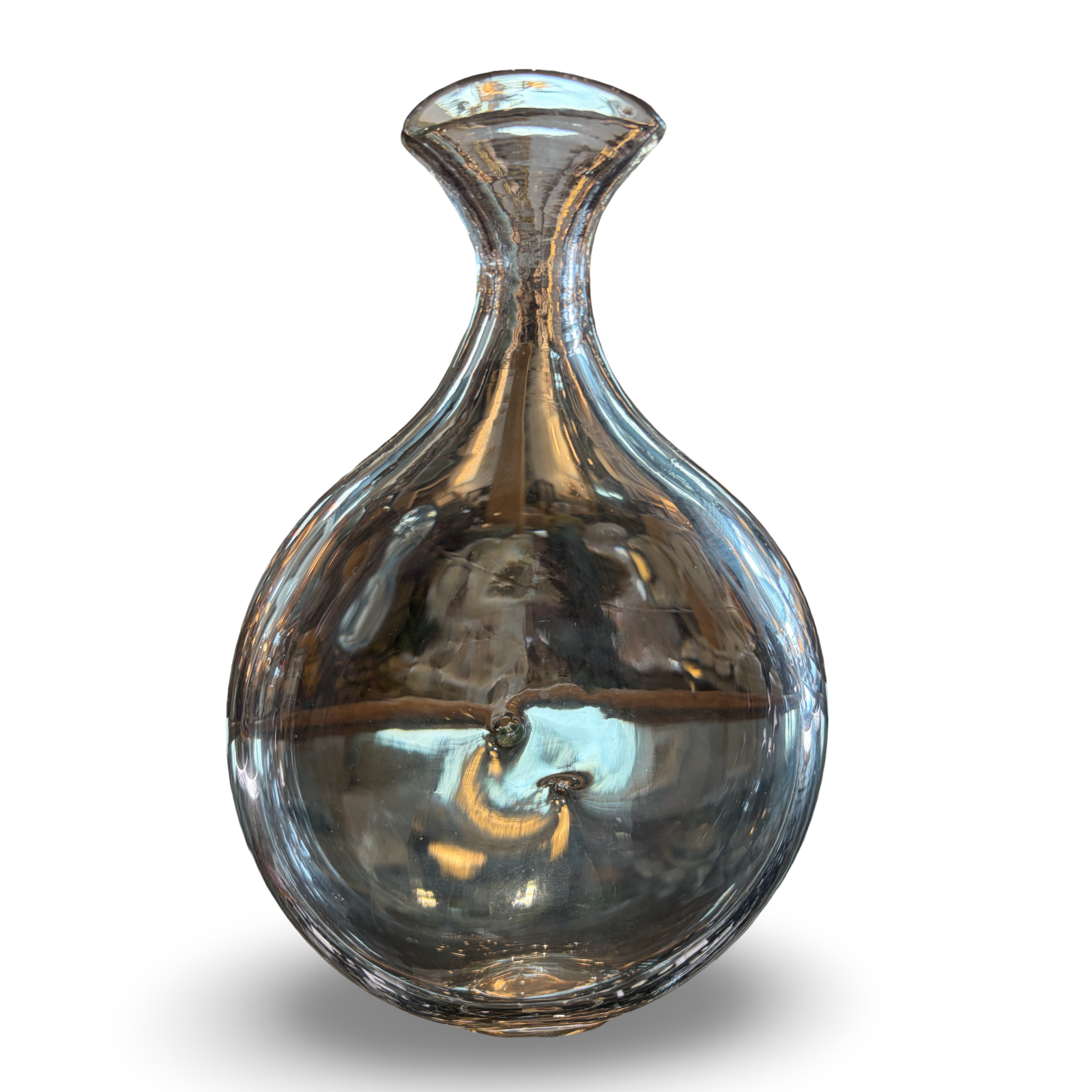 Glass Belly Button Vase
