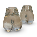 Pair of Hand-blown Crystal Candlesticks