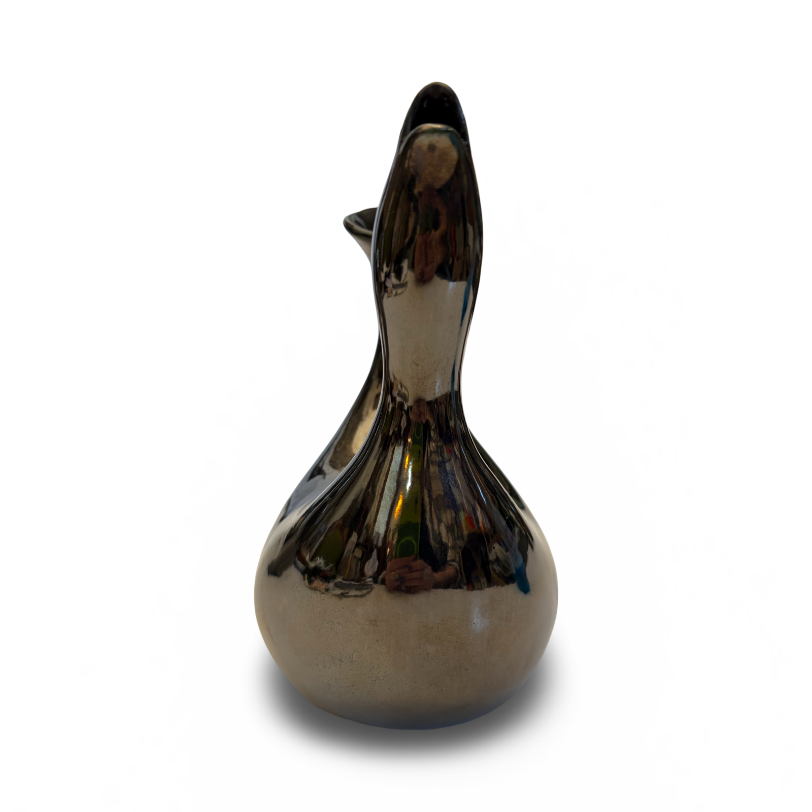 Gunmetal Bird Vase