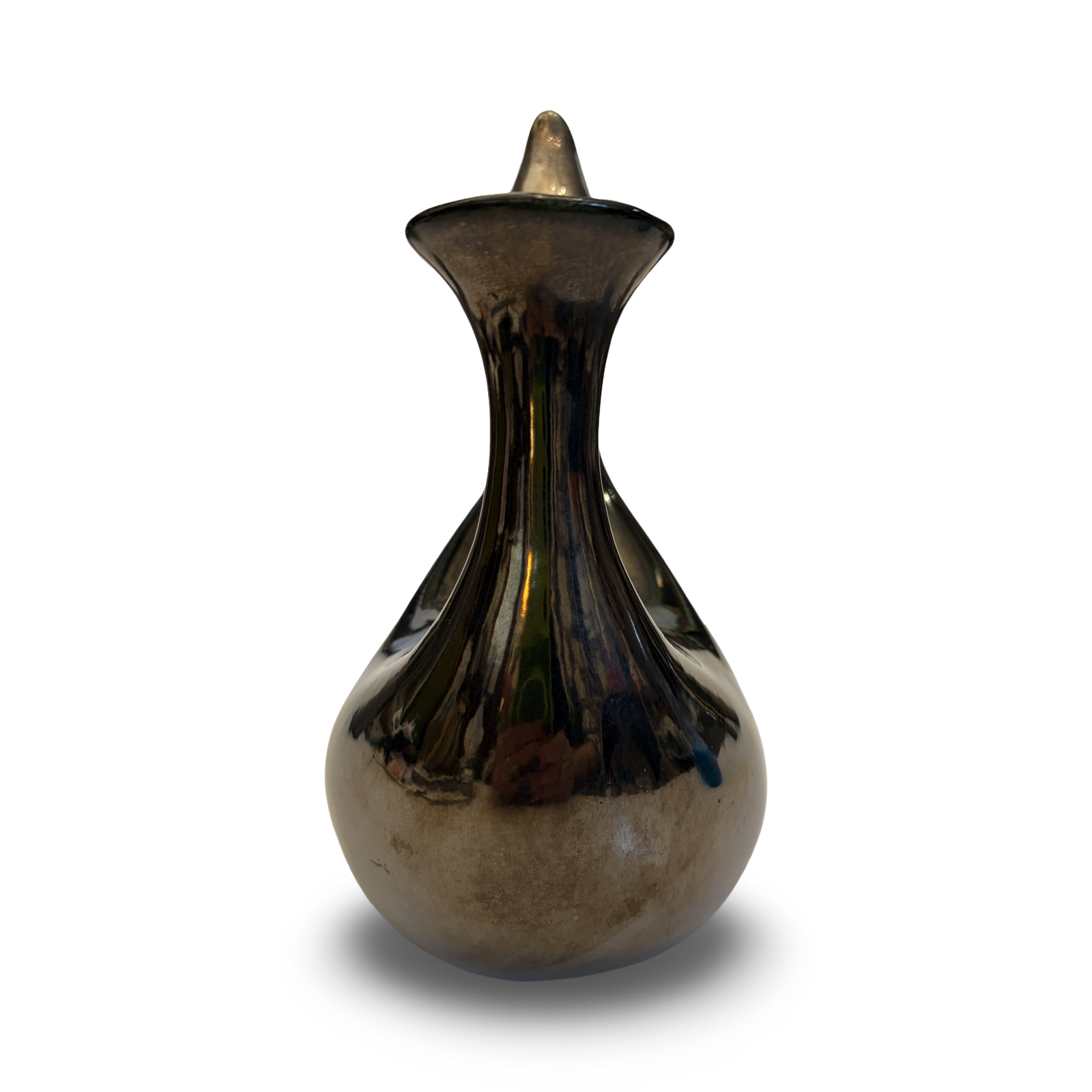 Gunmetal Bird Vase
