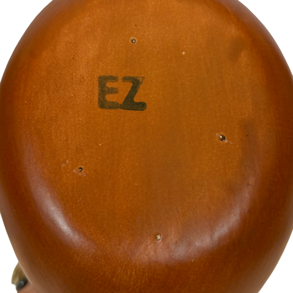 Unique Terracotta colored glaze example, Bird Vase