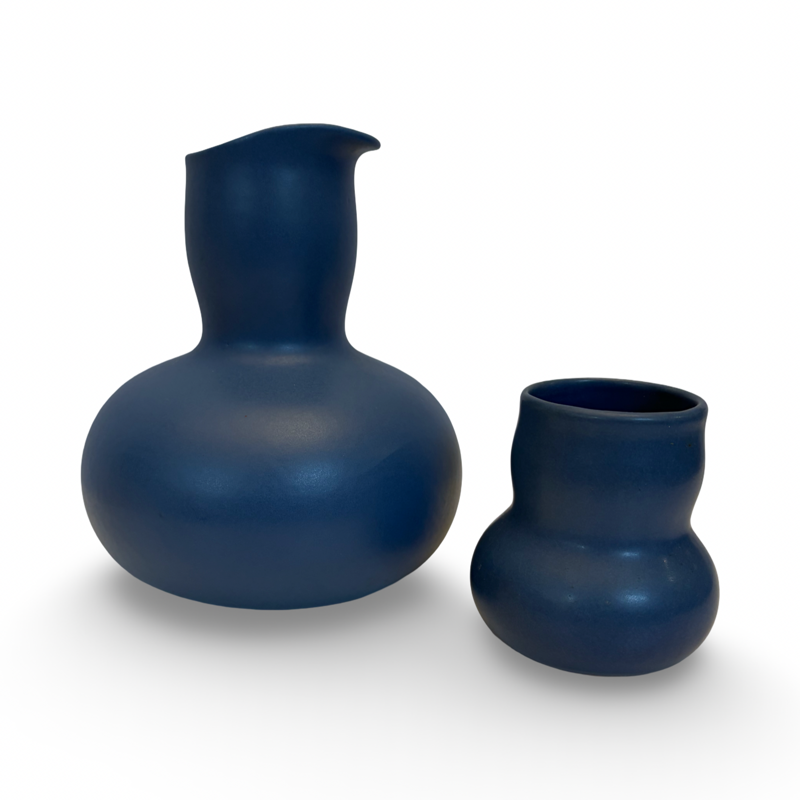 Blue Carafe and Cup Set