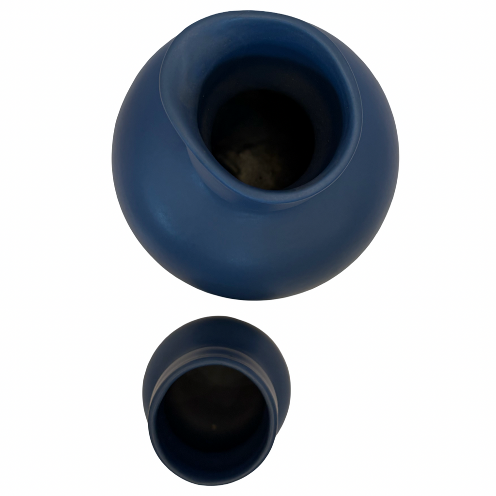 Blue Carafe and Cup Set