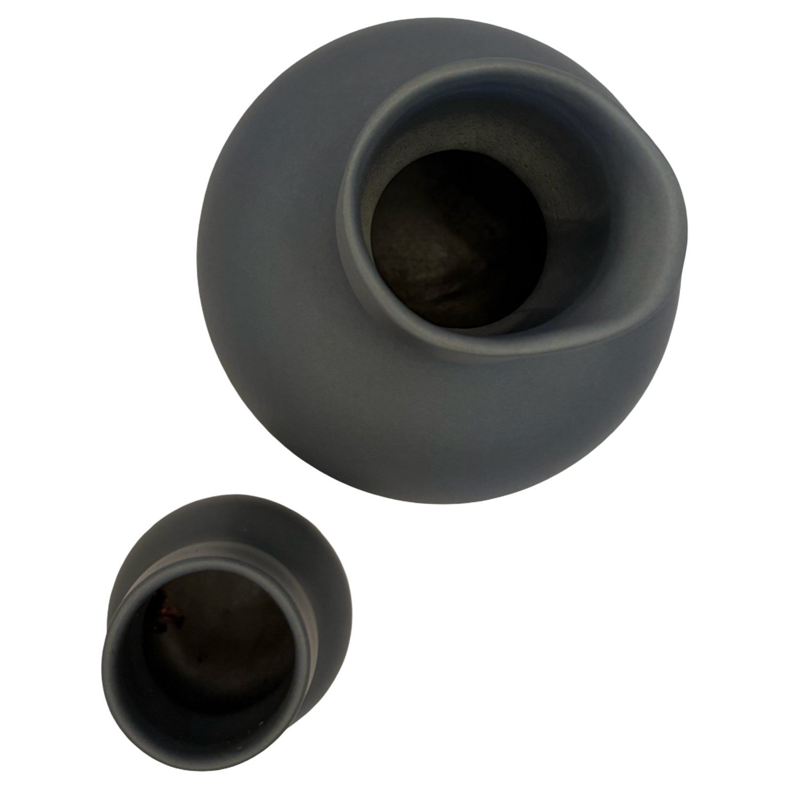 Slate Gray/Blue Decanter and Cup Set