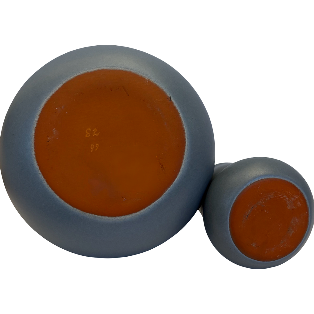 Slate Gray/Blue Decanter and Cup Set