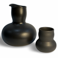 Black Decanter and Cup Set