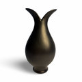 Black Glazed Earthenware Bud Vase