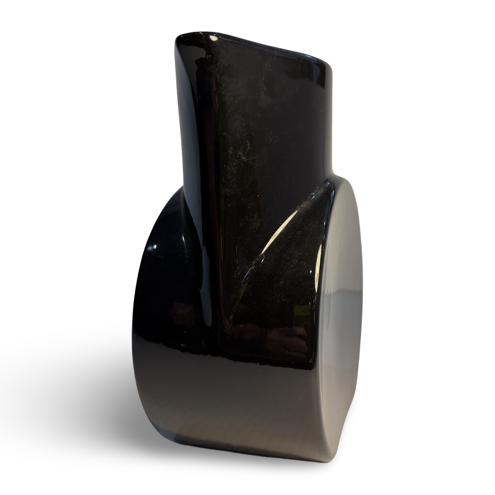 High Gloss Black Schramberg Earthenware Pitcher