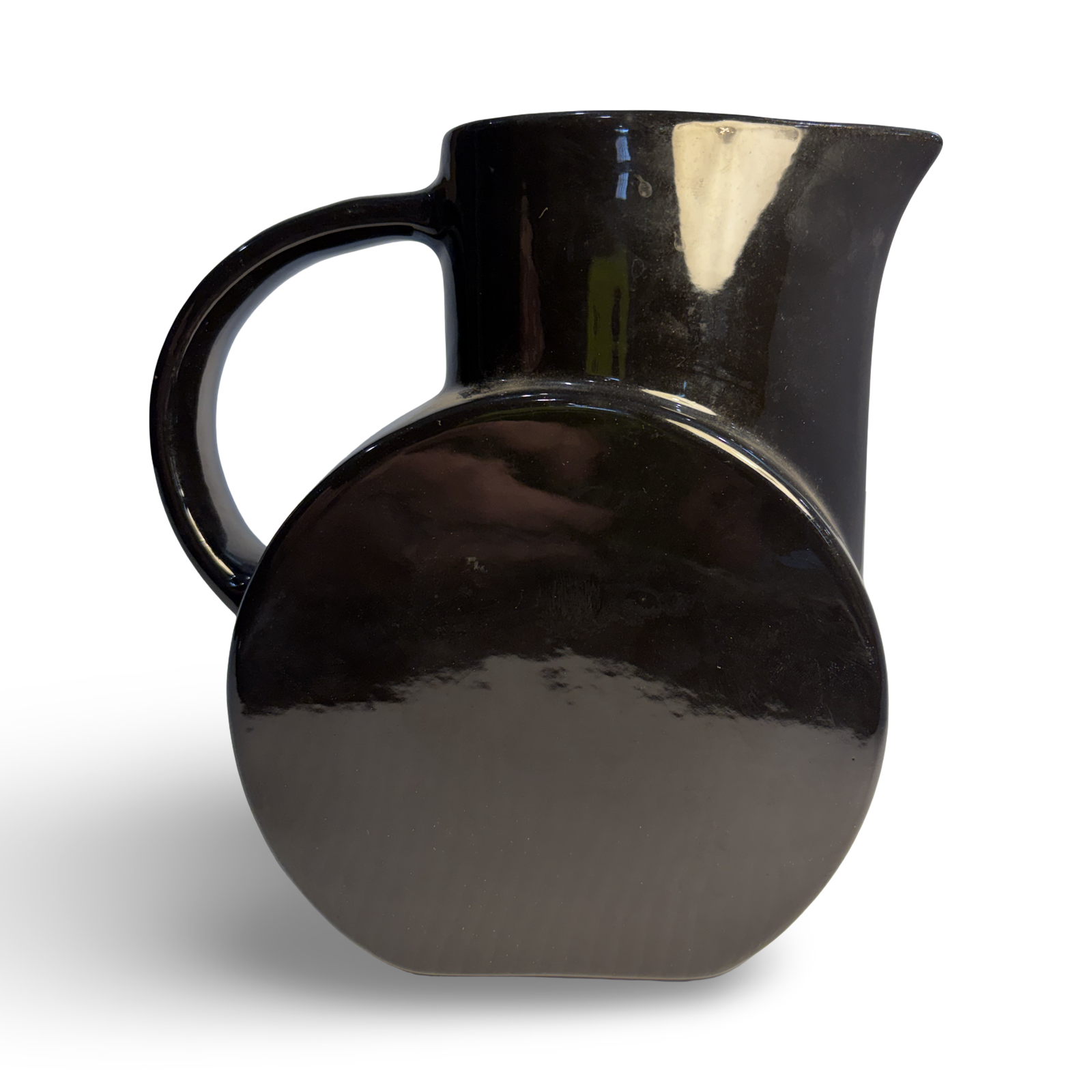 High Gloss Black Schramberg Earthenware Pitcher