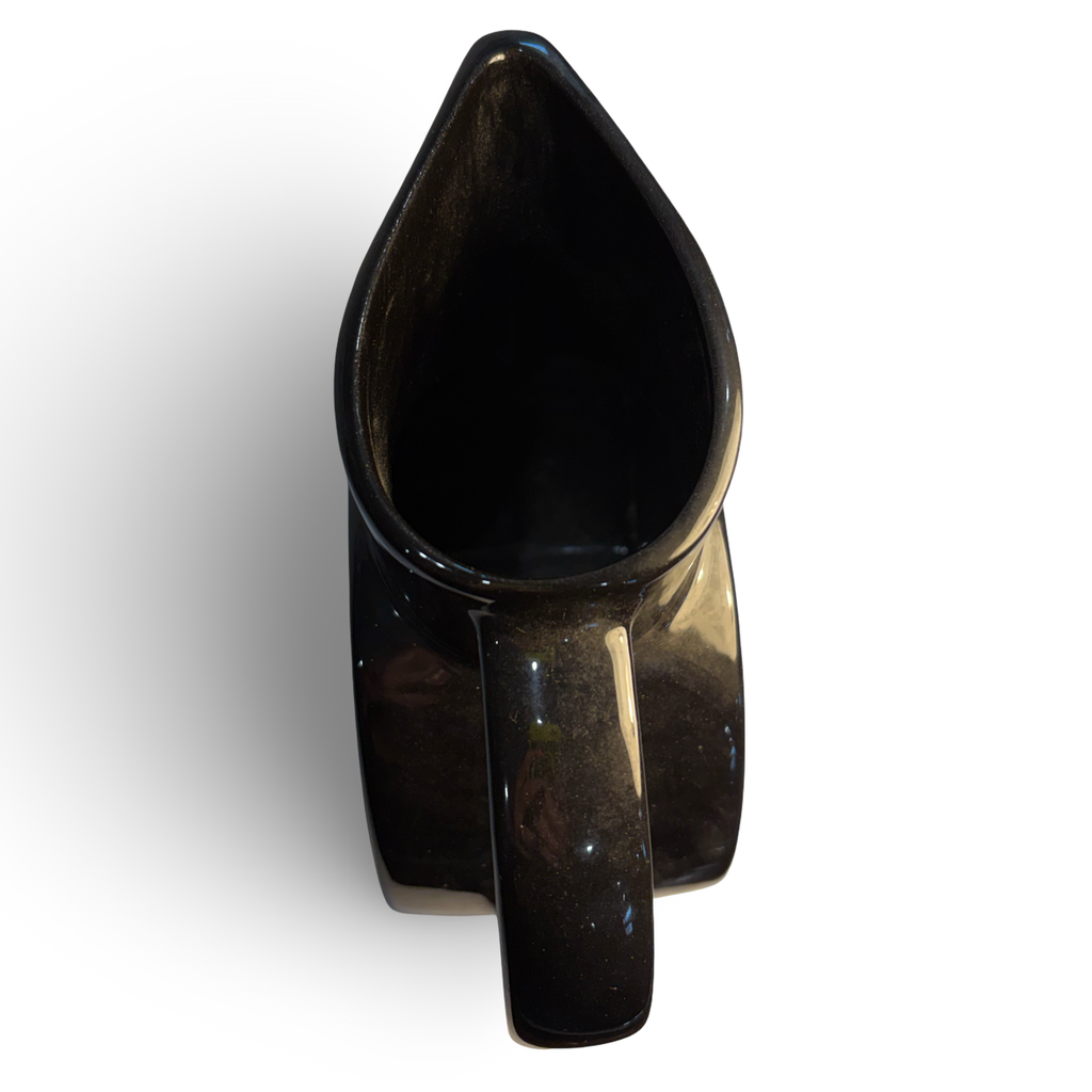 High Gloss Black Schramberg Earthenware Pitcher