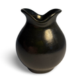 Black Glazed Earthenware Bud Vase