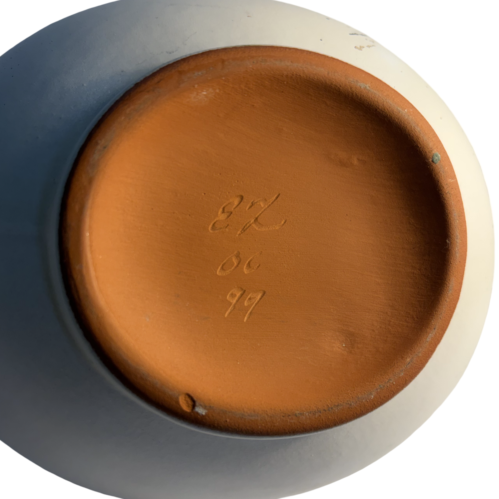 One of a Kind Splattered White Terra Cotta Pitcher