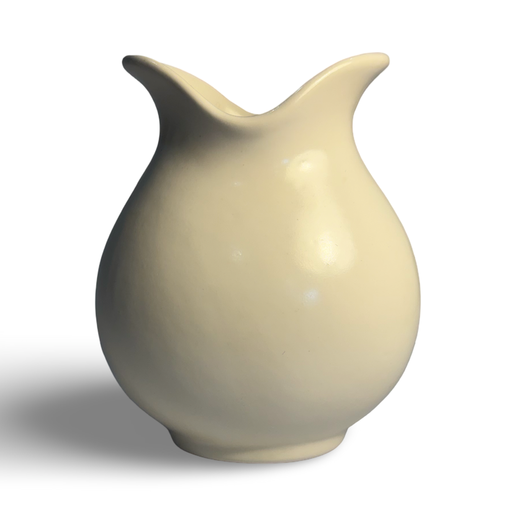 White Glazed Earthenware Bud Vase
