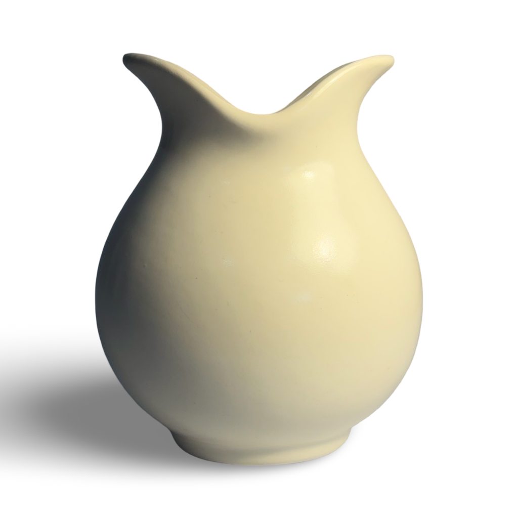White Glazed Earthenware Bud Vase