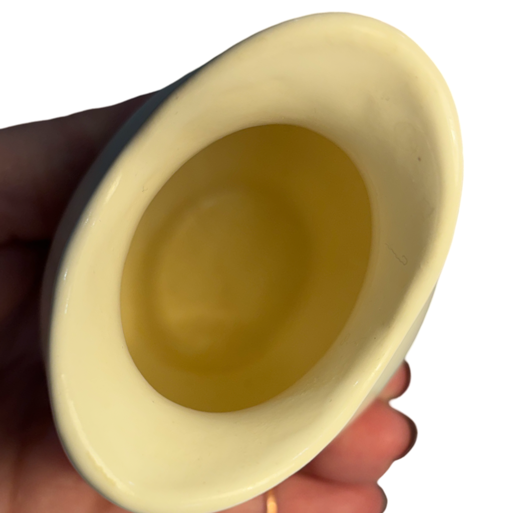 White Glazed Earthenware Bud Vase